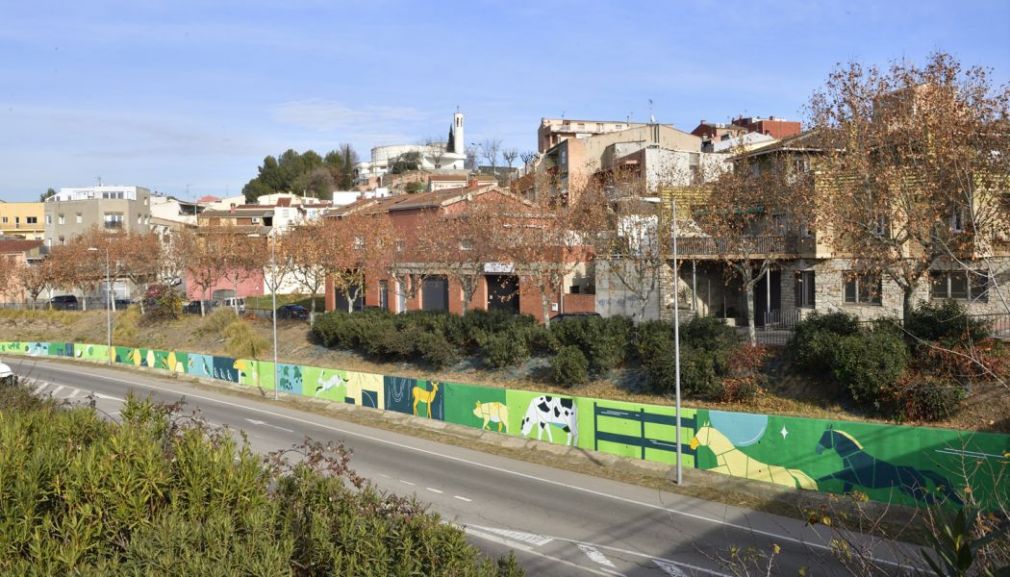 nou mural a l&#039;antiga N-II al barri sant pere