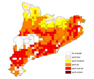 Mesures especials per risc d’incendis fins divendres, on s’inclou Òdena