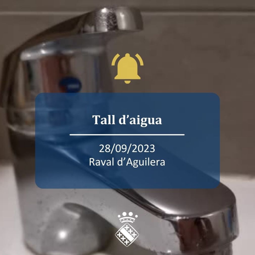 Dijous 28, tall d’aigua a la zona del Raval Aguilera