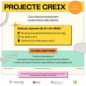 Inscripcions obertes per una nova edició del Projecte CREIX