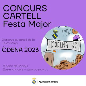 L’Ajuntament convoca el concurs per dissenyar el cartell de la Festa Major d&#039;Òdena 2023