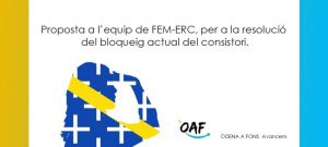 OAF entrega una proposta a ERC per desbloquejar el govern municipal