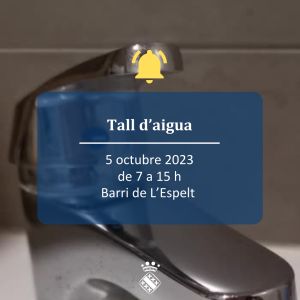 Dijous 5, tall d&#039;aigua al barri de l&#039;Espelt