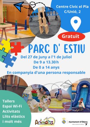 L’Ajuntament d’Òdena organitza el primer Parc d’estiu